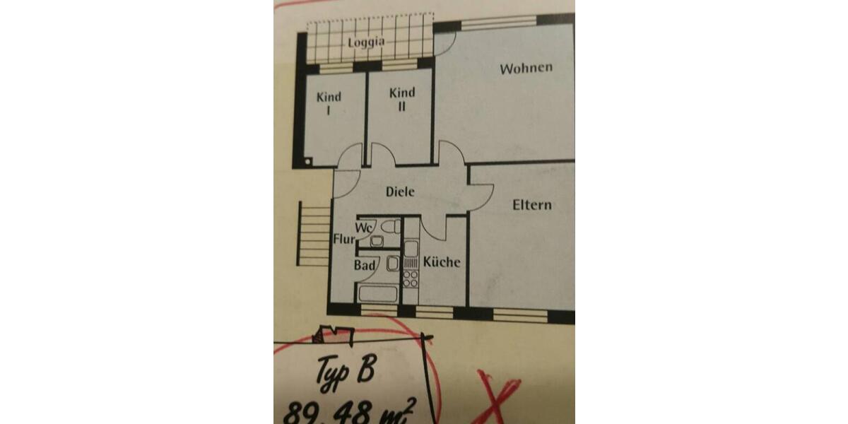 Etagenwohnung Stolzenau - 4 Zimmer, 89 m&sup2;, 95.000&euro; | Angebot:24443260