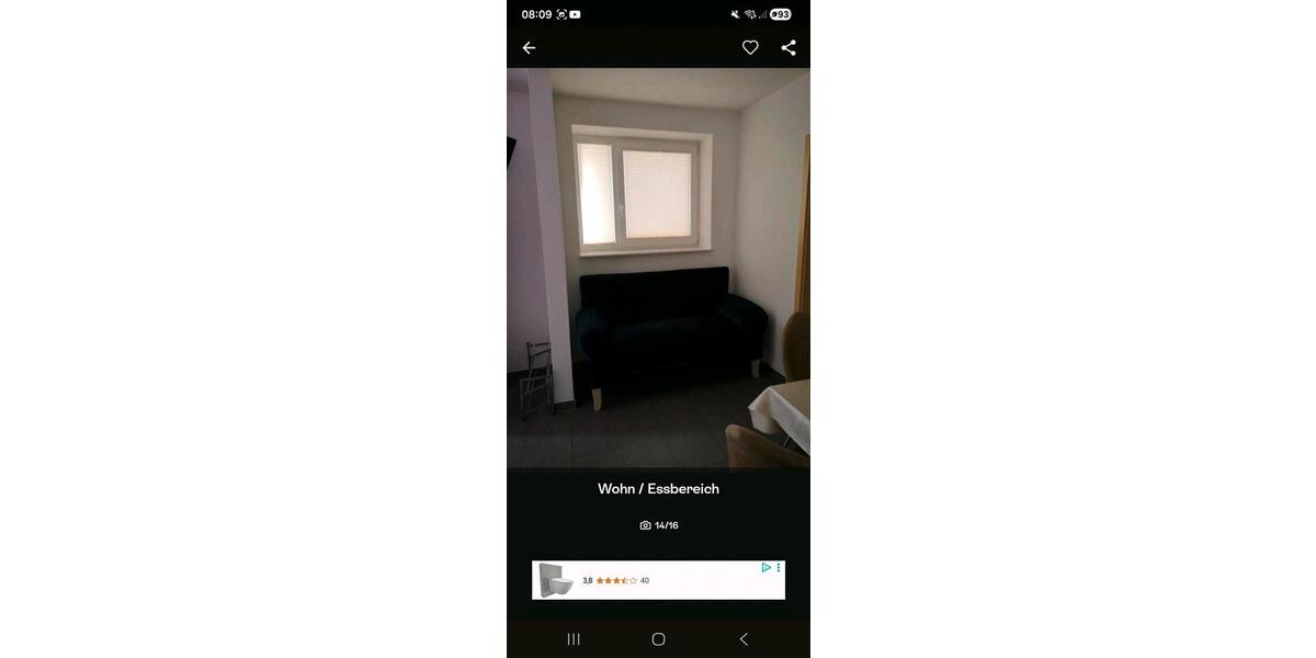 Erdgeschoßwohnung Minden Bärenkämpen - 1.5 Zimmer, 45 m&sup2;, 600&euro; | Angebot:26686408