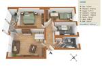 Etagenwohnung Minden Kutenhausen - 3 Zimmer, 67 m&sup2;, 725&euro; | Angebot:25661421