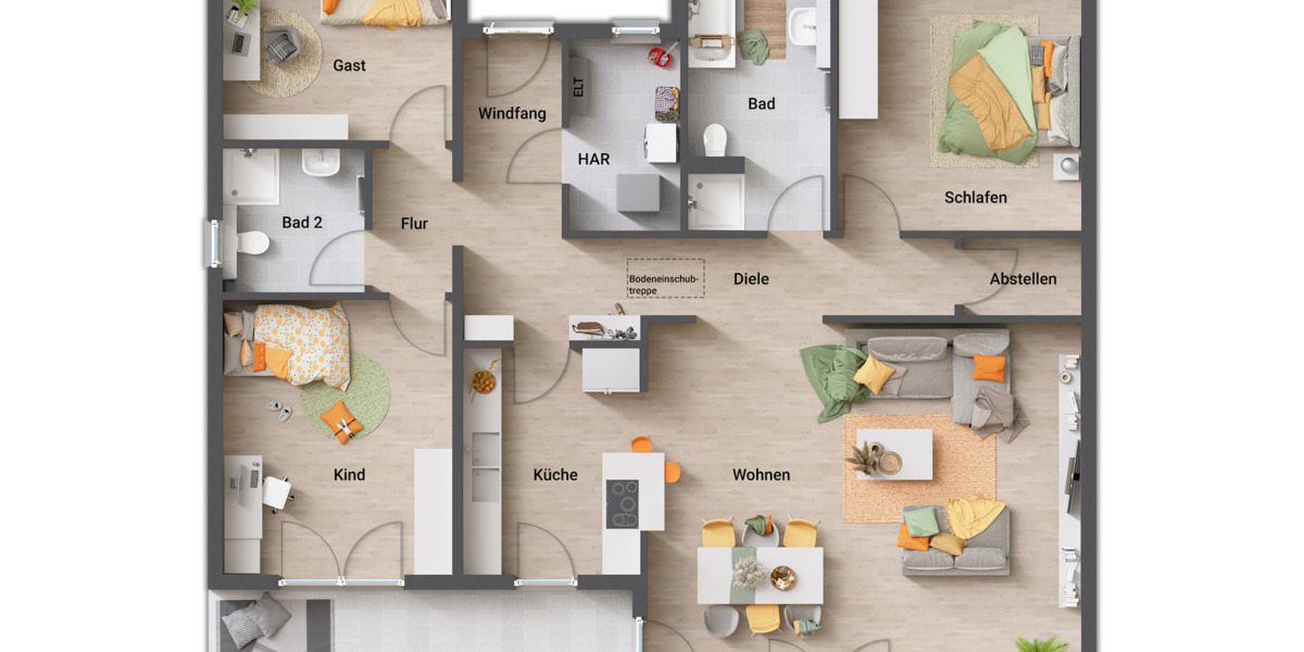 Bungalow Hessisch Oldendorf Segelhorst - 5 Zimmer, 133 m&sup2;, 387.850&euro; | Angebot:26170587