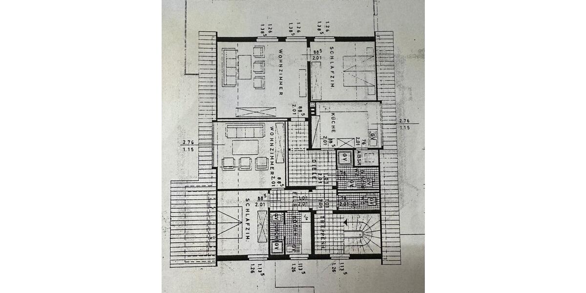 Etagenwohnung Herford Falkendiek - 4 Zimmer, 110 m&sup2;, 1.210&euro; | Angebot:25809206