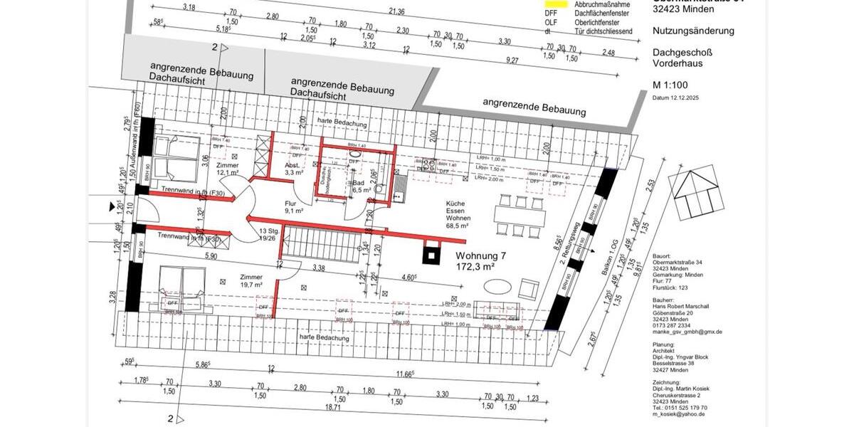 Etagenwohnung Minden - 4 Zimmer, 172 m&sup2;, 1.500&euro; | Angebot:26479518